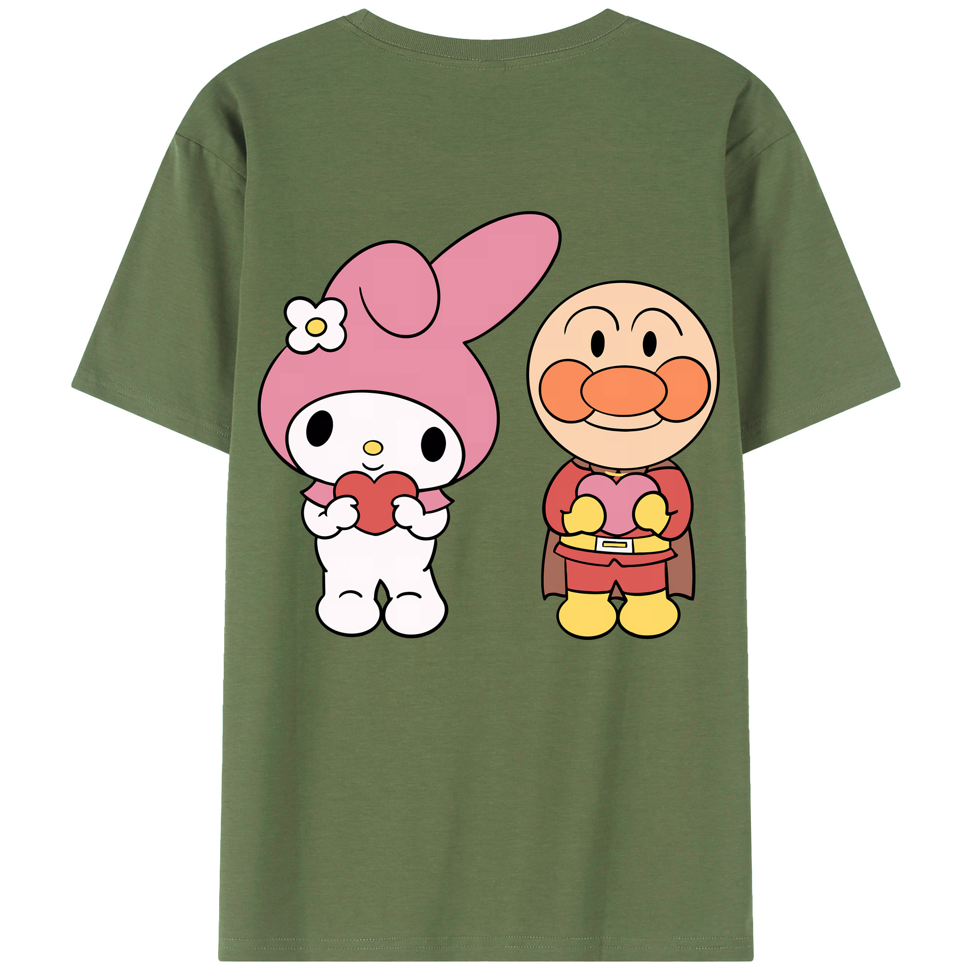 （画像用） アンパンマン Anpanman 綿100％ メンズ半袖Tシャツ（バックプリント） 通気性